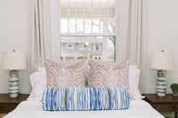 Myriad Marble Larkspur Blue Bolster Pillow