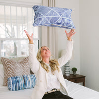 Mali Larkspur Blue | Lumbar Throw Pillow