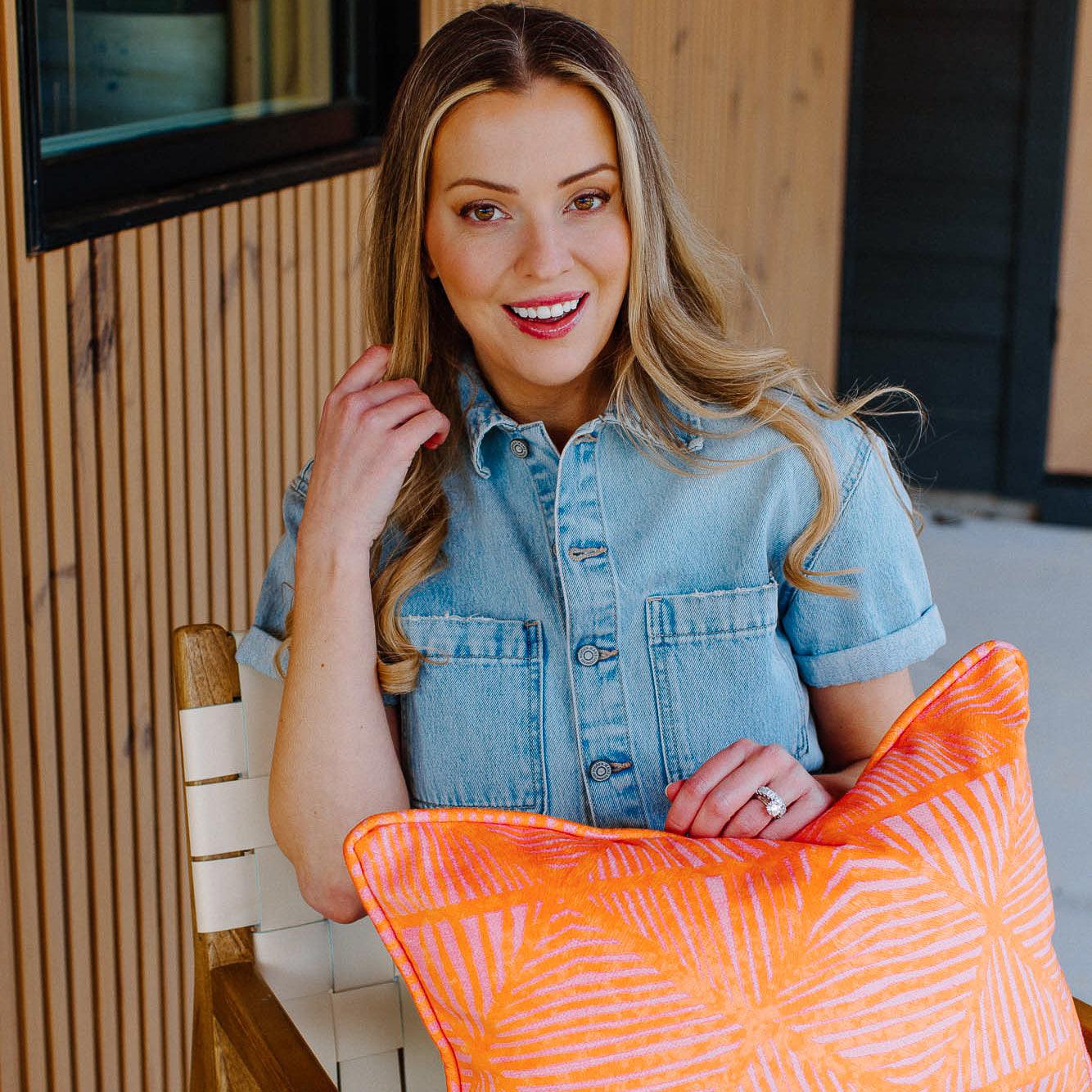 Mali Sunset Sorbet | Orange & Pink Throw Pillow – Porch and Parlour