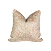 Soren Almond Milk | Cream & Tan Throw Pillow