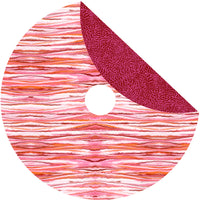 Sunset Spritz Tree Skirt | Reversible Pink & Red Patterns