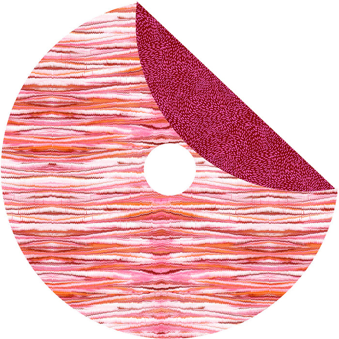 Sunset Spritz Tree Skirt | Reversible Pink & Red Patterns